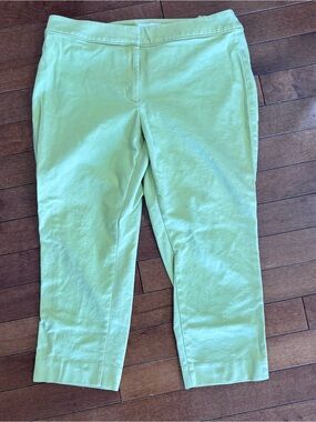Talbots Women's Lime Green Plus Size 16W Casual Capri Pants